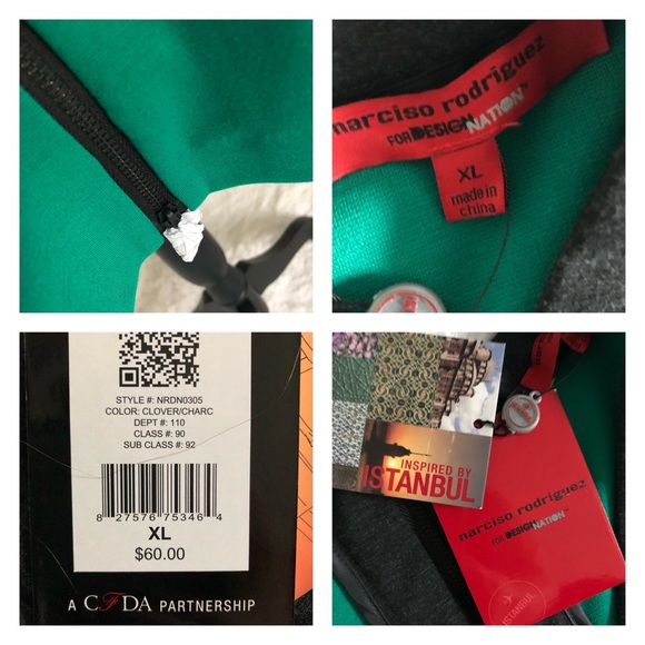 Narcisco Rodriguez for Design Nation Green Colorblock Dress Sz XL NWT - Picture 16 of 16